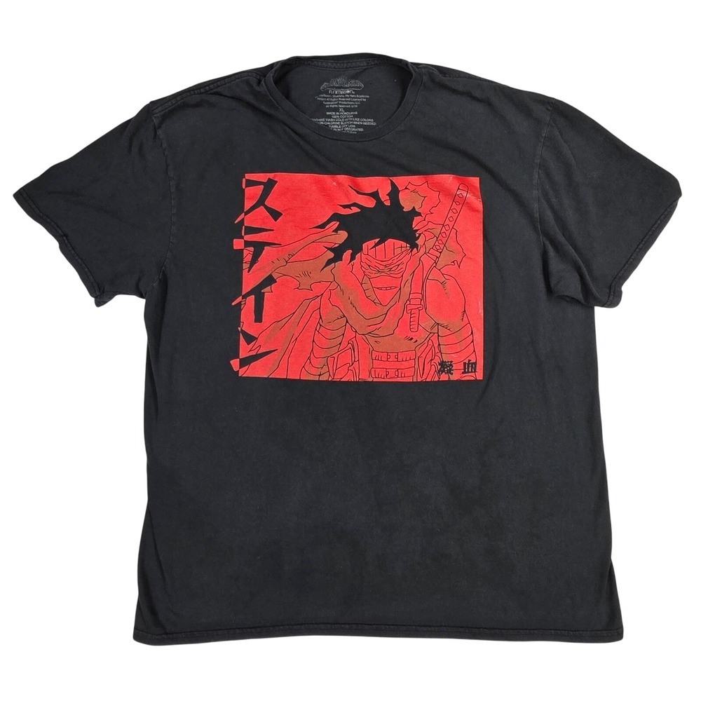 My Hero Academia Stain Graphic Tee Black Red Anime Shirt XL Funimation